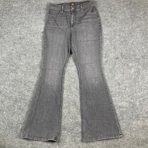 Lee Jeans Womens Size 6 Gray Flare Leg High Rise Vintage Style Denim